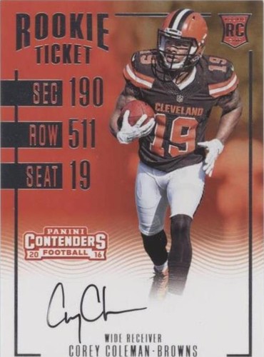 2016 Panini Contenders Corey Coleman #325