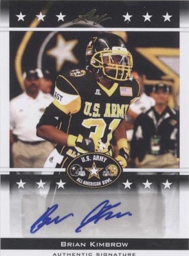 2012 Leaf U.S. Army All-American Bowl Brian Kimbrow #BA-BK1