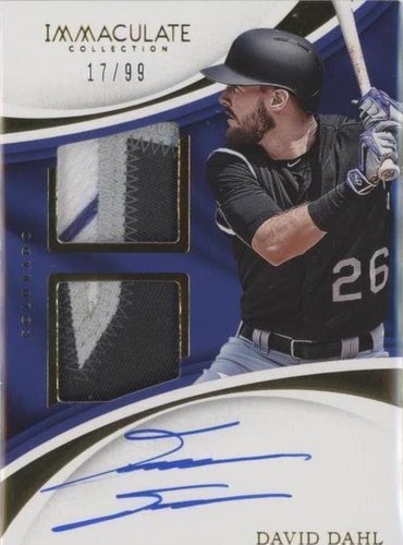 2017 Panini Immaculate Collection - David Dahl #SPR-DD