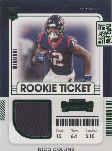 2021 Panini Contenders Nico Collins #RSV-NCO