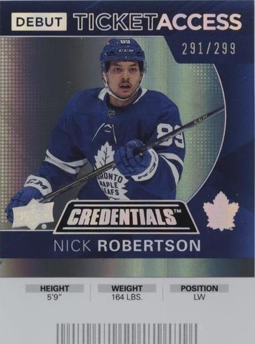 2021-22 Upper Deck Credentials - Nick Robertson #148