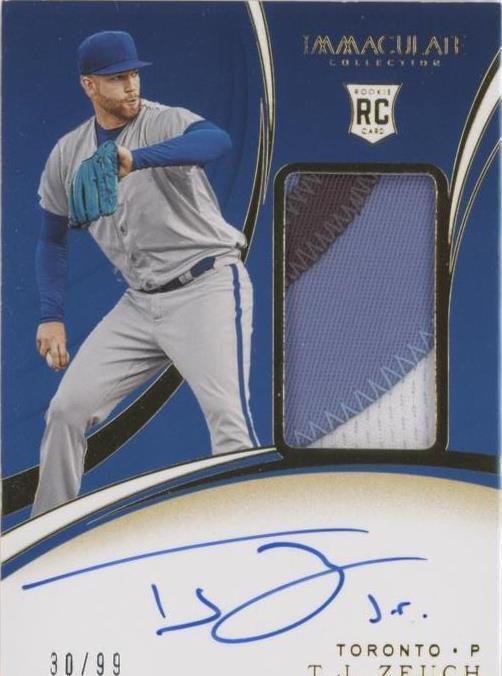 2020 Panini Immaculate Collection - T.J. Zeuch #149