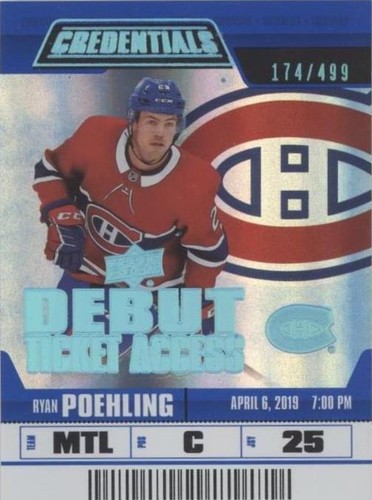 2019-20 Upper Deck Credentials - Ryan Poehling #135