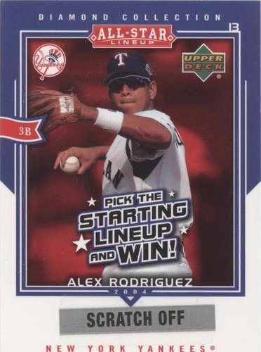 2004 Upper Deck Diamond Collection All-Star Lineup - Alex Rodriguez #AS-AR