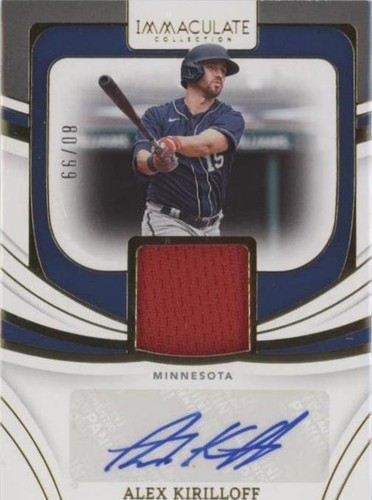 2022 Panini Immaculate Collection - Alex Kirilloff #IMS-AK