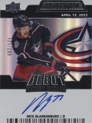 2022-23 Upper Deck Credentials - Nick Blankenburg #DTAA-NB