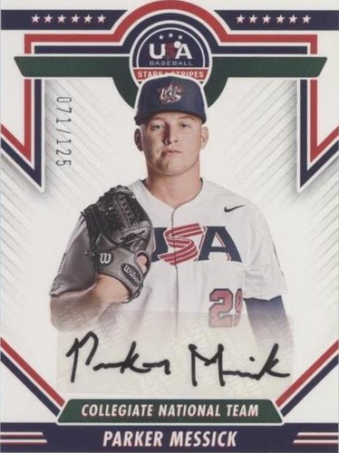 2022 Panini USA Baseball Stars & Stripes - Parker Messick #CNTS-PM