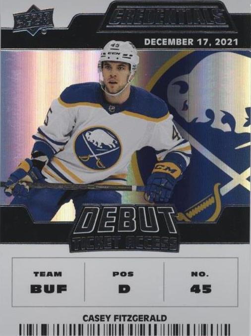 2022-23 Upper Deck Credentials - Casey Fitzgerald #117