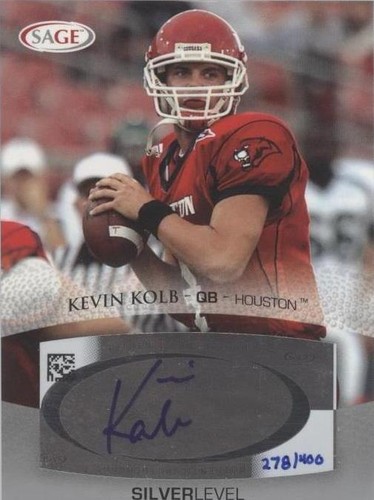 2007 SAGE Autographed Football Kevin Kolb #A30