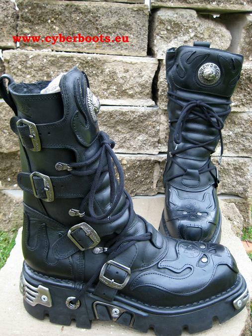 NEW ROCK BOOTS ROCK BOOTS MORPHEUS 107-C7 GOTHIC BIKER SCHWARZ GRÖSSE 36 BIS 47