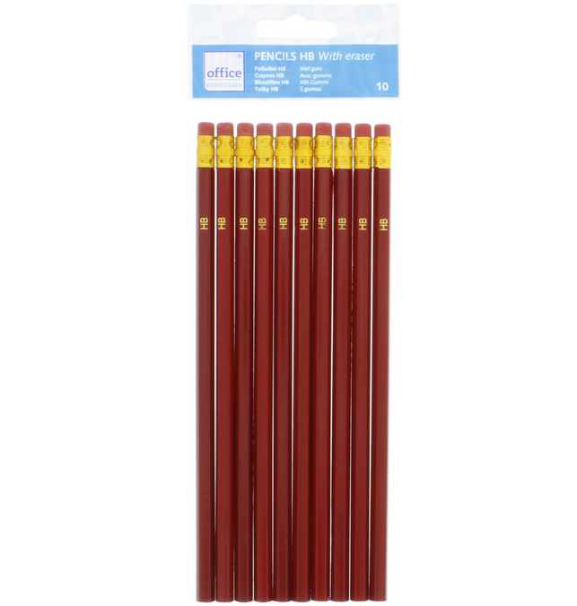 1 - 100 Bleistifte HB Holz mit Radiergummi Radierer Bleistiften Schule Büro