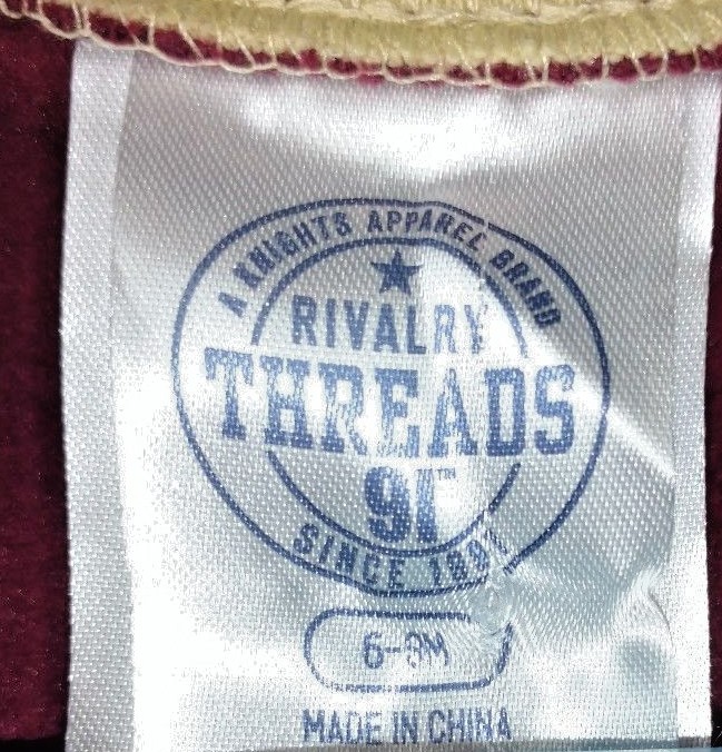 Florida State Seminoles FSU Infant 6-9 Months Garnet Fleece Footed Sleeper PJ's