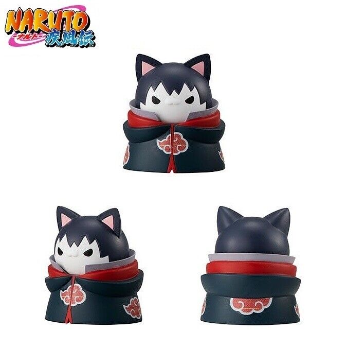 Mega Cat NARUTO Shippuden Nyaruto Akatsuki Confrontation Mini Figure Toy Sasuke