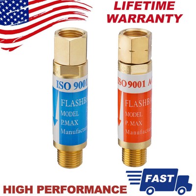 Oxygen Acetylene Flashback Arrestors Kits Regulator End 9/16-18 Threads B Size