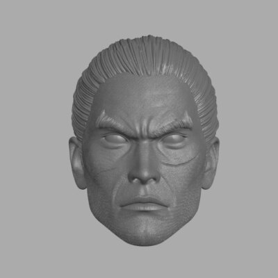Kazuya Mishima v3 Angry Tekken Boss custom head for video game action figures