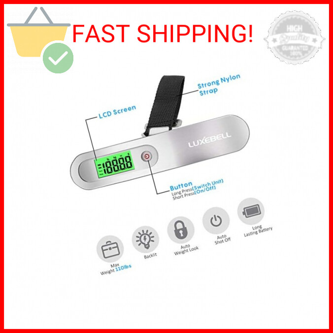 Digital Luggage Scale Gift for Traveler Suitcase Handheld Weight Scale 110lbs