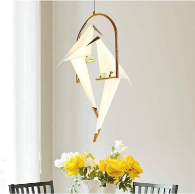 NIUYAO 2 Vivid Bird Pendants Light, 32'' Height Pendant Lamp Mounted Lighting Fix