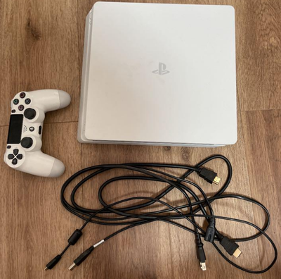 PlayStation 4 Glacier White 500GB CUH-2200AB02 Console Controller 
