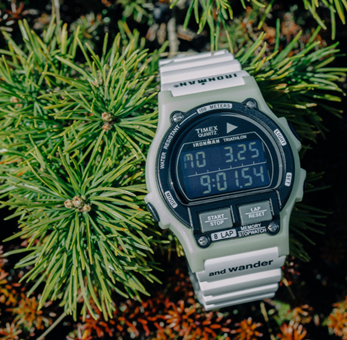 Pre-owned Timex 2024  × And Wander『ironman 8-lap』wristwatch Japan Limited White