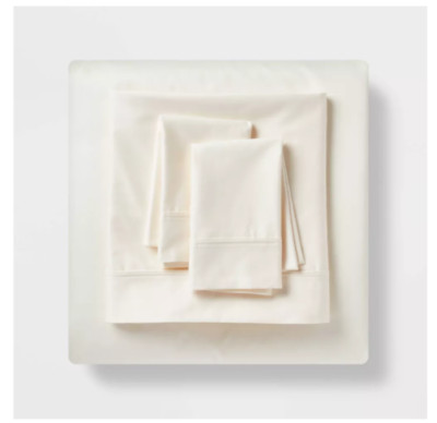 King 500 Thread Count Tri-Ease Solid Sheet Set Ivory - Threshold 