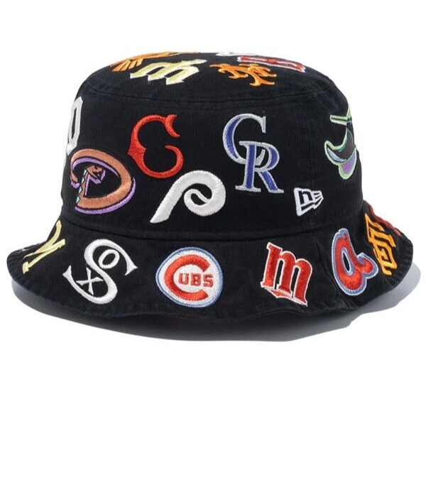 New Era Bucket Hat MLB All Over Logo BUCKET 01 ALL OVER M/L