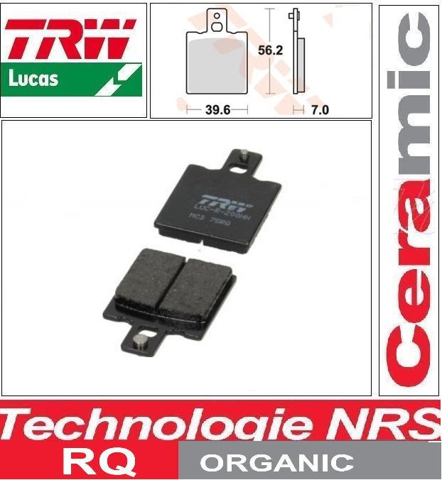 Plaquette Frein ArriÃ¨Re Trw Lucas Organic Mcb75rq 350 Indiana 86