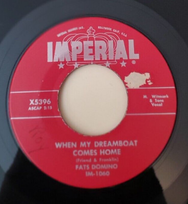 Fats Domino WHEN MY DREAMBOAT COMES HOME (RHYTHM & BLUES 45) #5396 PLAYS VG++
