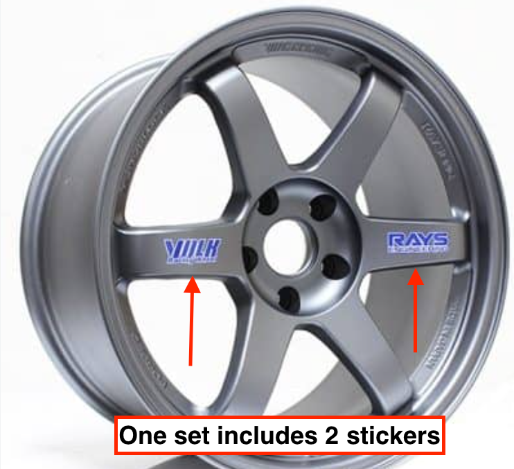 SHIPS FREE Real OG VOLK RAYS TE37 stickers Japan Racing Wheel decals spoke BLUE