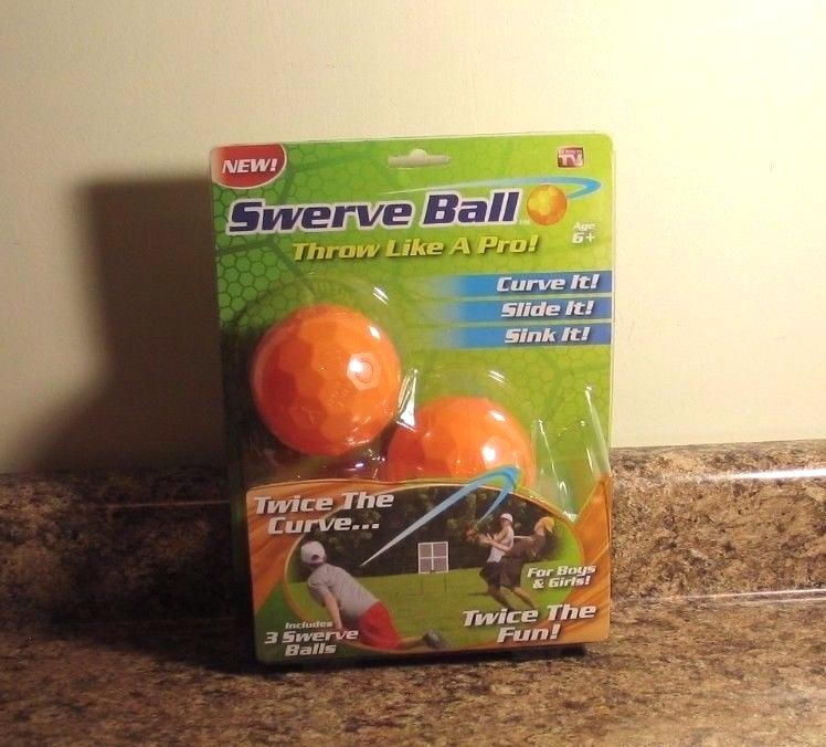 SWERVE BALL SET OF 3 THROW LIKE A PRO BASEBALL AS SEEN ON TV NEW