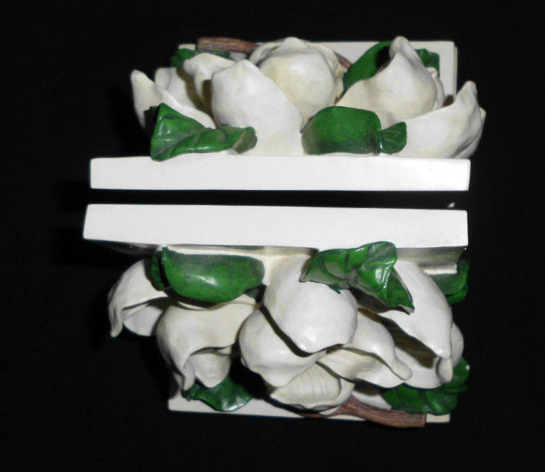 Magnolia Bookends Vintage 1995 CBK Ltd. Multicolor Resin 4.75