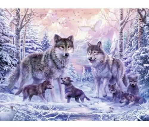 Malen nach Zahlen - Wölfe - Schnee - Nacht Wolf