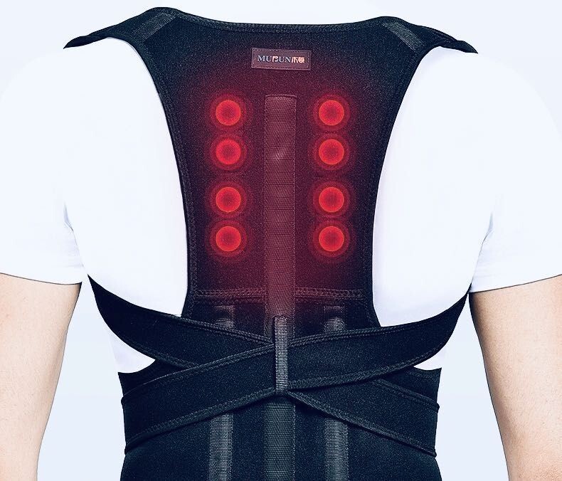 Correttore Posturale Magnetico per Schiena Tutore Regolabile Fascia Magneti reb