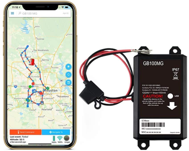 Optimus GB100M 4G LTE - Easy Install on Car's Battery GPS Tr