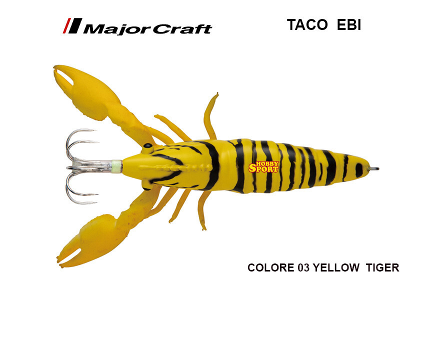 POLPARA TACO EBI COL 03 YELLOW TIGER (GIALLO) 40 GR MAJOR CRAFT PESCA MARE POLPO
