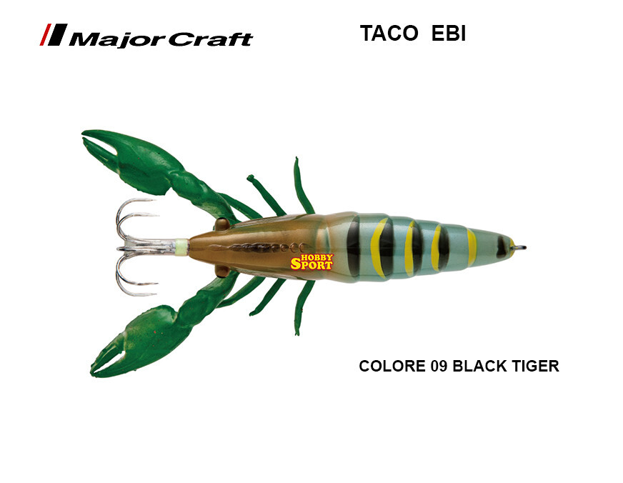 POLPARA TACO EBI COL 9 BLACK TIGER 40 GR MAJOR CRAFT  PESCA MARE POLPO