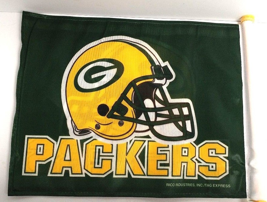Green Bay Packer Car Flag-New