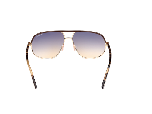 Pre-owned Tom Ford Authentic  Maxwell Sunglasses Ft1019-28f Brown W/ Gold Lens 59mmnew