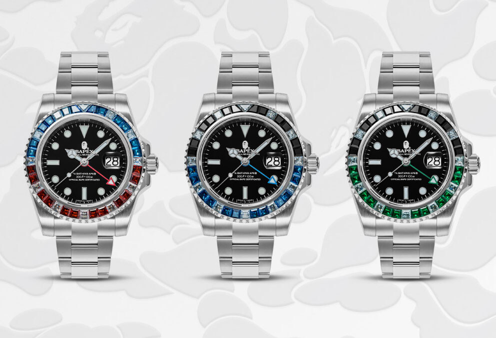 Pre-owned A Bathing Ape 2024 Ss  Men's Goods Bapex Type 2 Crystal Stone 1j70187008 In Black X Blue
