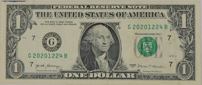 $1 Birthday Note ''12-24-2020 XMAS Eve'' Fancy Ser # ''20201224'' 2017