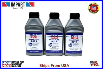 Liqui Moly DOT 4 Brake Fluid (3) 16.9oz 500mL Bottles  LM20154