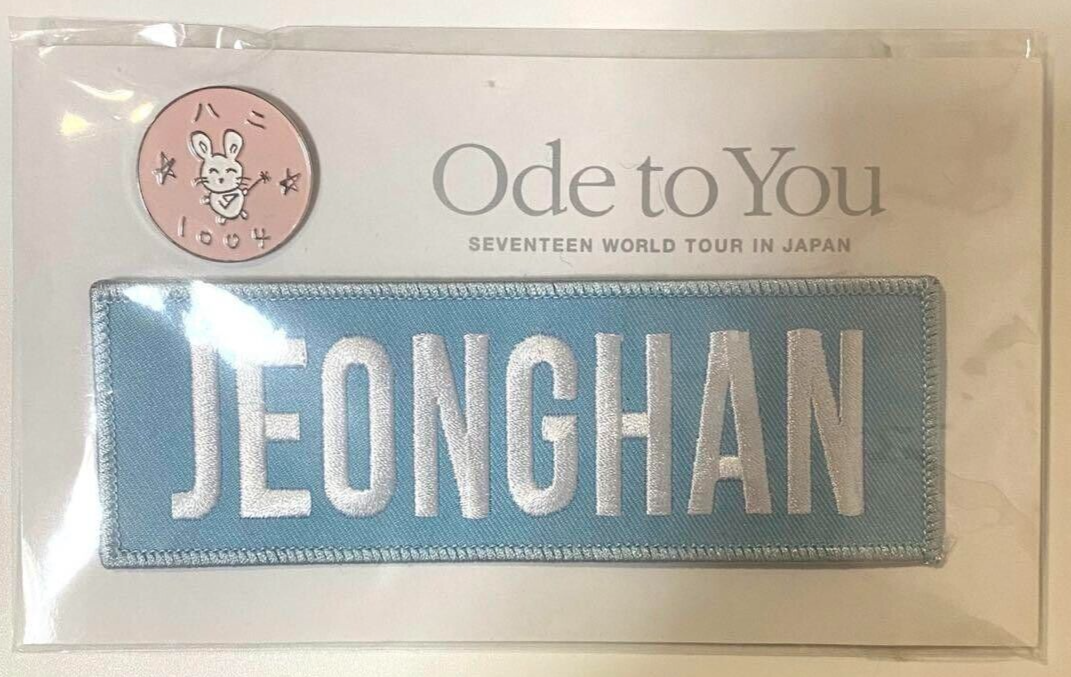 SEVENTEEN JEONGHAN WORLD TOUR IN JAPAN Ode to You 2019 patch SEVENTEEN JEONGHAN WORLD TOUR IN JAPAN Ode to You 2019 patch