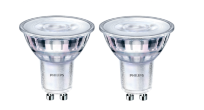 Pilgrim Min St PHILIPS LED GU10 4.6w 50w Light Bulb White 3000k Lighting Non Dim 2 PACK  8718696728376 | eBay