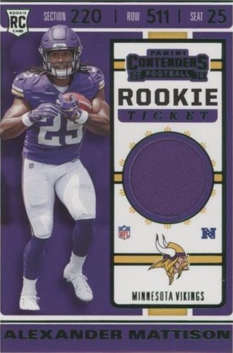 2019 Panini Contenders Alexander Mattison #RTS-34