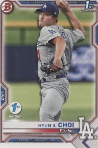 2025 Bowman 1st Bowman Yellow Wave Refractor Hyun-Seok Jang /75 