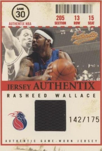 2004-05 Fleer Authentix - Rasheed Wallace #JA-RW