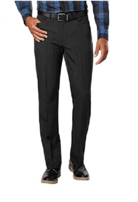 Greg Norman Mens Ultimate Travel Comfort Pants, BLACK, 30 X 29