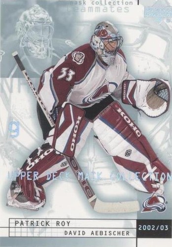 2002-03 Upper Deck Mask Collection - David Aebischer Patrick Roy #21