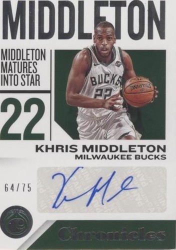 2018-19 Panini Chronicles Red Khris Middleton Auto Bucks #CS