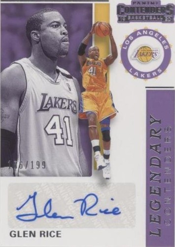 2019-20 Panini Impressionist Ink RED Glen Rice Serial #13/49 Card