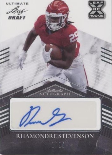 2021 Leaf Ultimate Draft Rhamondre Stevenson #BA-RS1